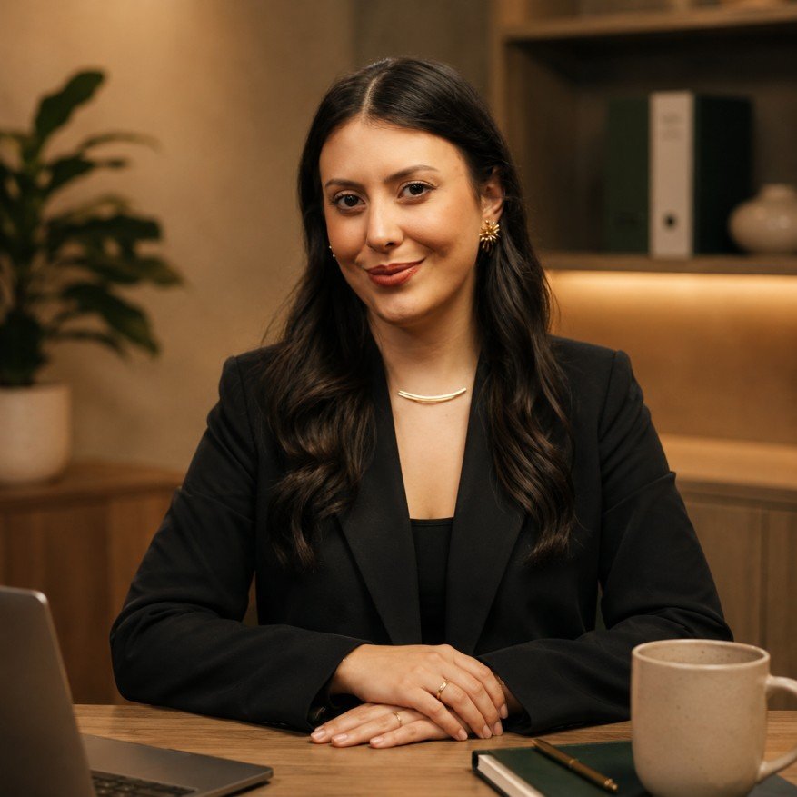Debora Dengo, ergonomista parceira da ErgoSites, em seu escritório